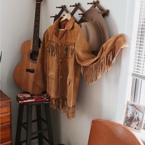 Vintage Genuine Leather Fringe jacket